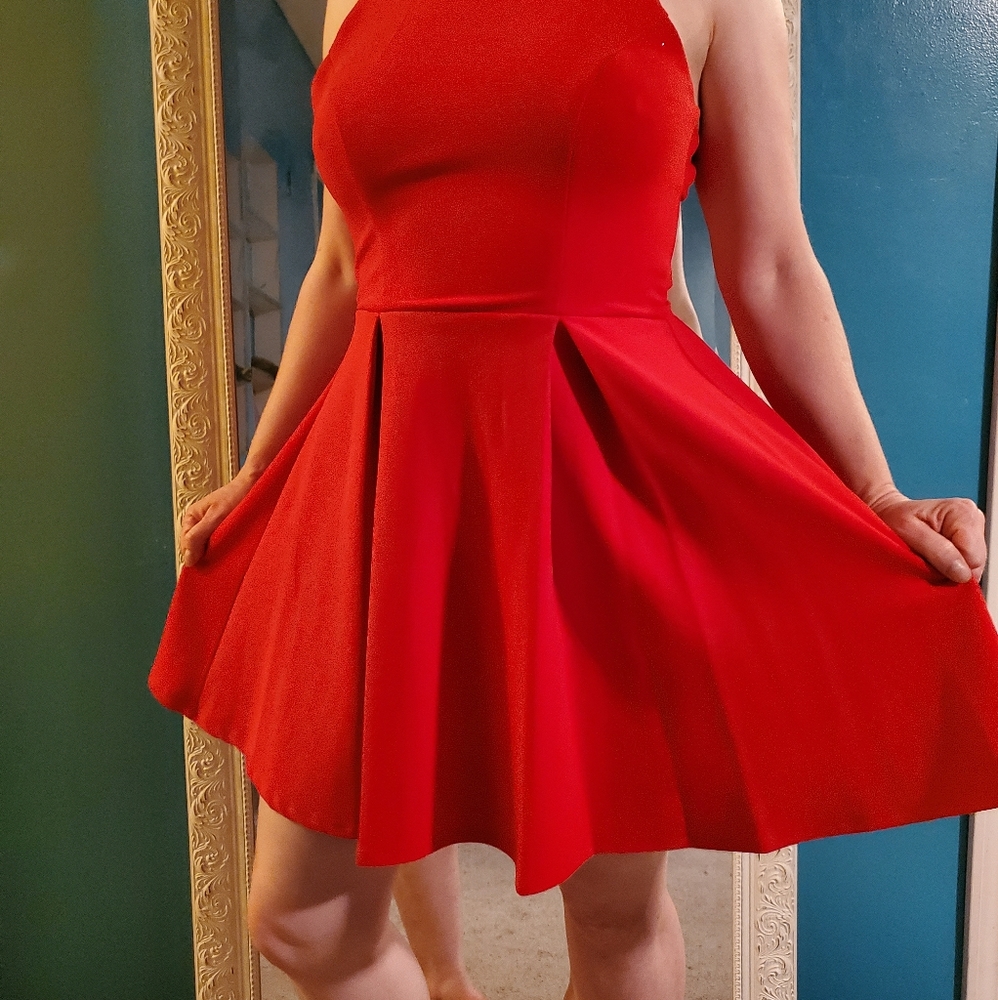 B Smart Red mini dress A line